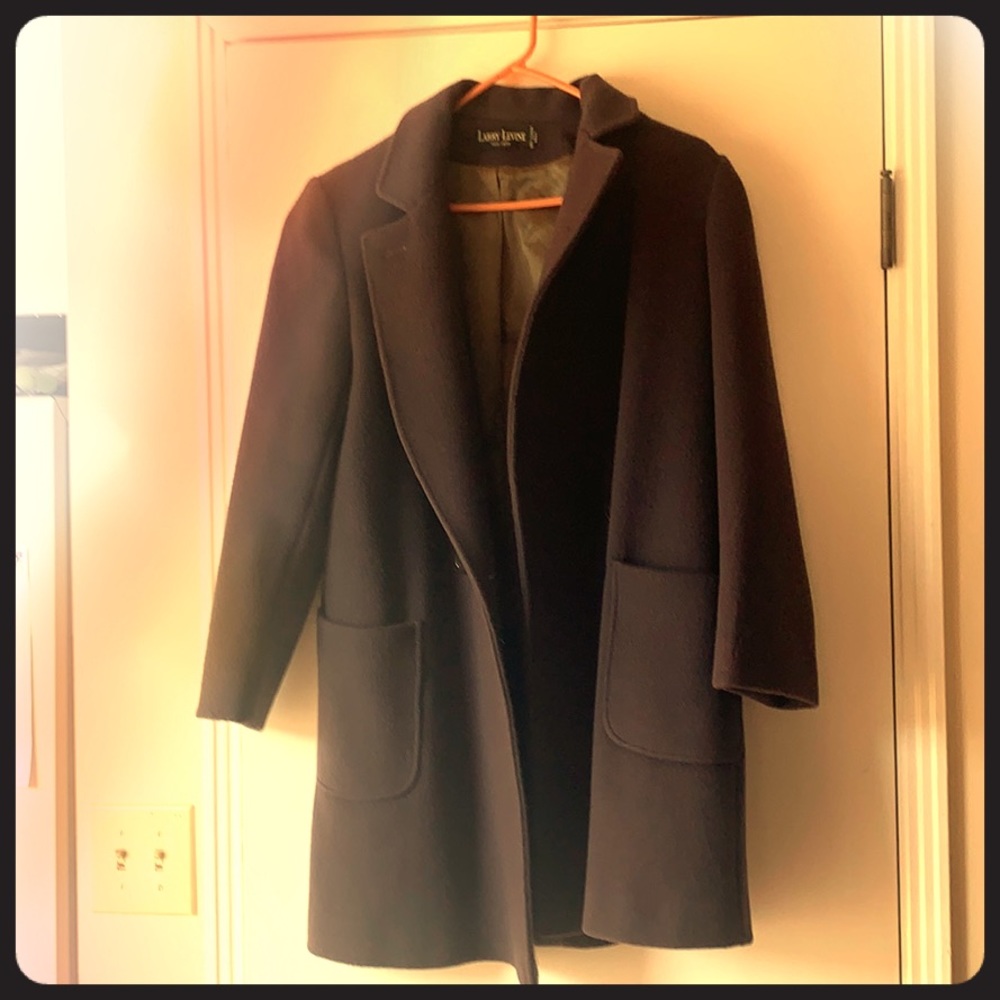 Brown peacoat